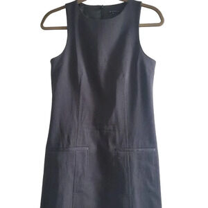 Theory Charcoal Grey Wool Sleeveless Sheath Dress Size 6